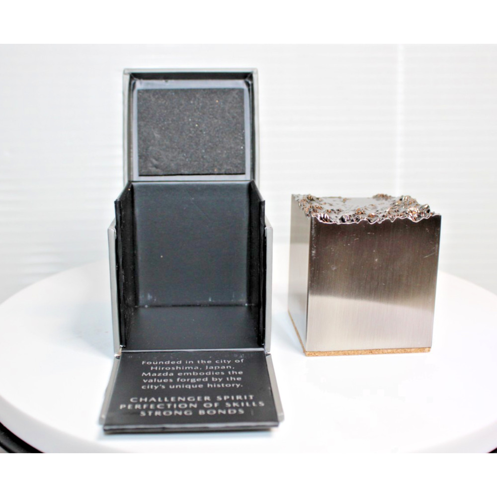 Mazda Hiroshima Factory Topographic Metal Paperweight Employee Lease Award Japan